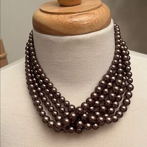 Elegant Brown Pearl Necklace